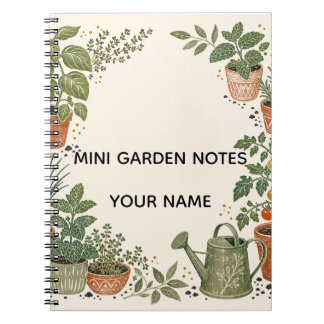 Personalized Mini Garden Notes Notebook