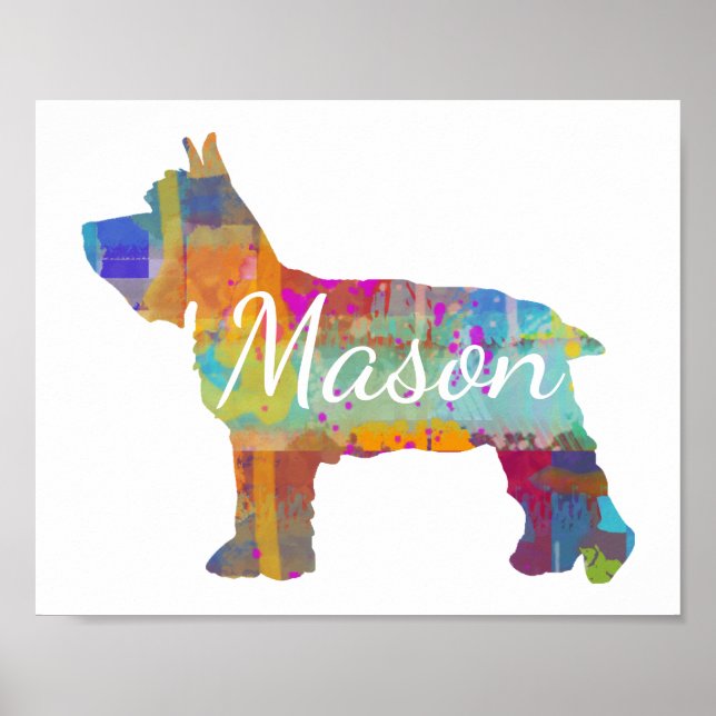 Personalized Mini Schnauzer Wall Art Home Decor (Front)