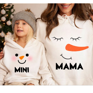 Personalized MINI  Snowman Matching Family Hoodie