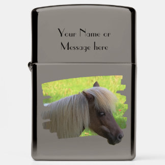 Personalized Miniature Horse Zippo Lighter