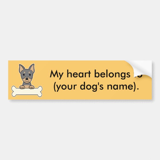 Personalized Miniature Pinscher Bumper Sticker (Front)