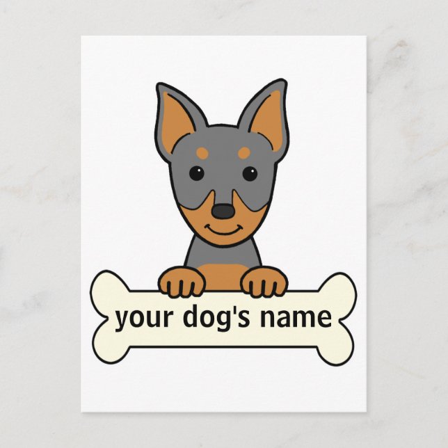 Personalized Miniature Pinscher Postcard (Front)