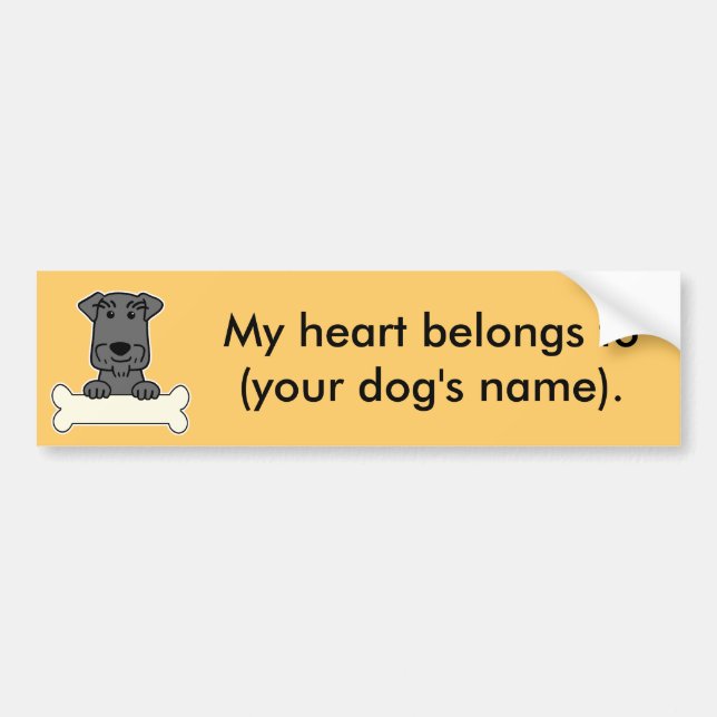 Personalized Miniature Schnauzer Bumper Sticker (Front)