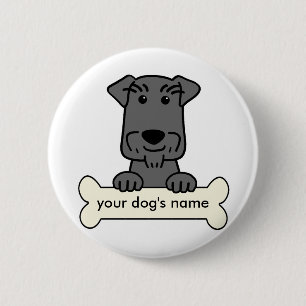 Personalized Miniature Schnauzer Button