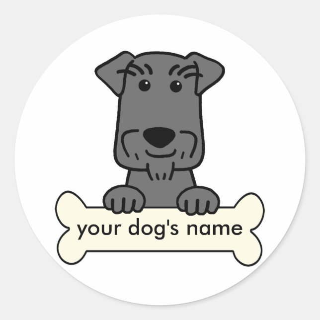 Personalized Miniature Schnauzer Classic Round Sticker (Front)