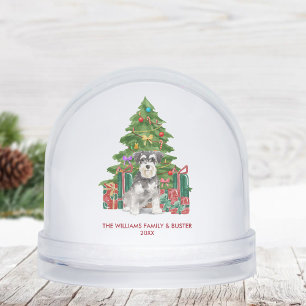 Personalized Miniature Schnauzer Dog Christmas Snow Globe
