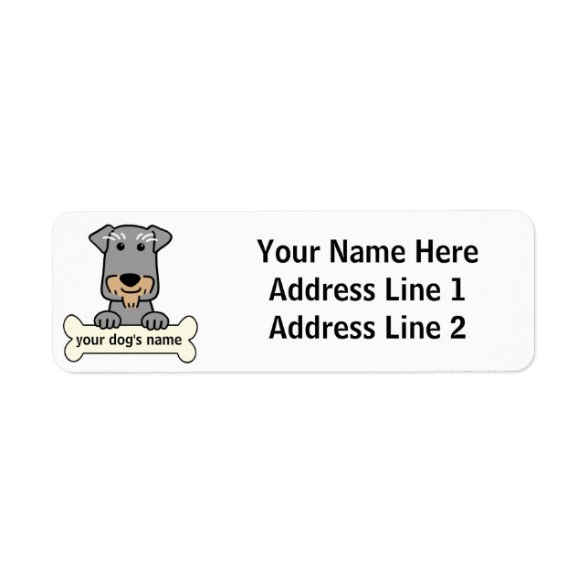 Personalized Miniature Schnauzer Label (Front)