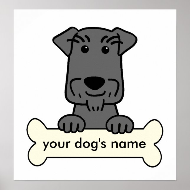Personalized Miniature Schnauzer Poster (Front)