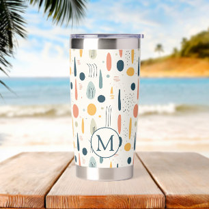 Personalized Minimal Abstract Boho Pastel Colors Insulated Tumbler