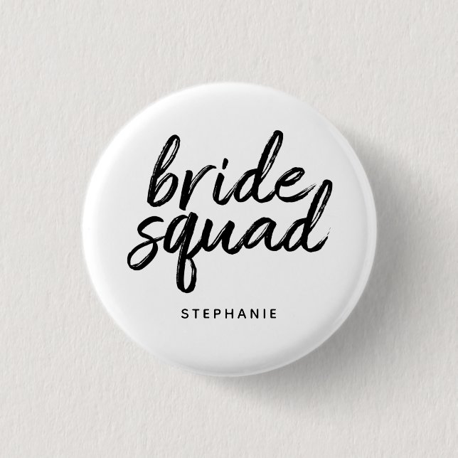 Personalized Minimal Bride Squad Button (Front)