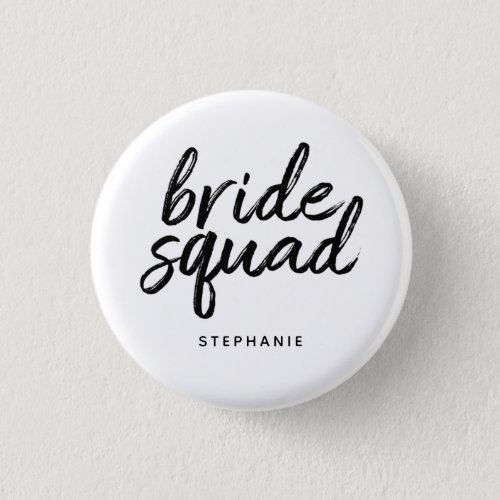 Personalized Minimal Bride Squad Button