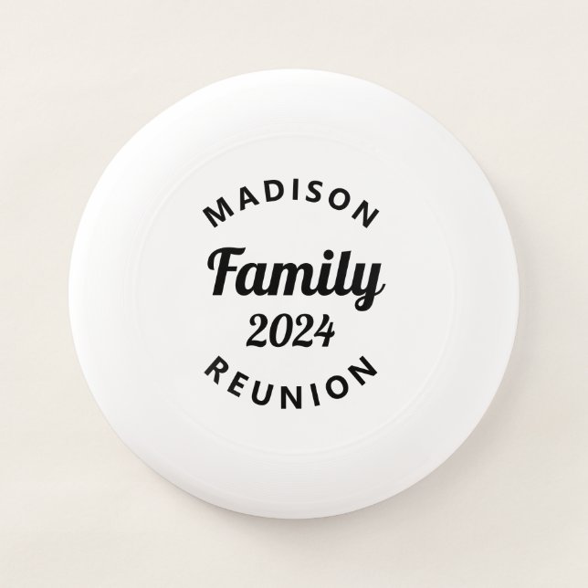 Personalized Minimal Family Reunion 2024 Games Wham-O Frisbee (Front)