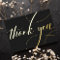 Personalized Minimal Modern Black & Gold Thank You