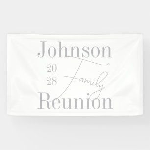 Personalized Minimal Modern Family Reunion Party Banner