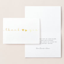 Personalized Minimal Modern Script White Thank You