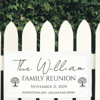 personalized minimal modern white family reunion