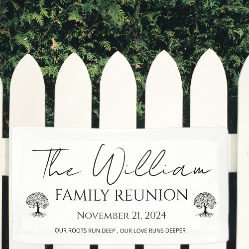 personalized minimal modern white family reunion