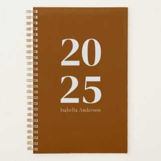 Personalized Minimal Terracotta Monthly/Weekly Planner