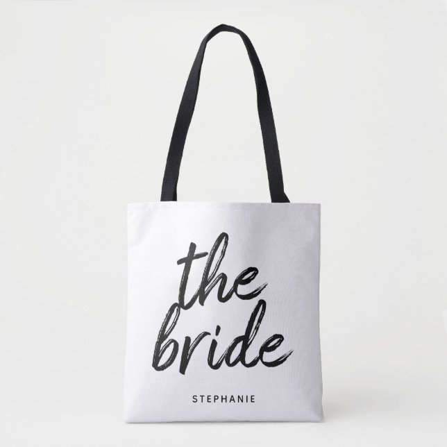 Personalized Minimal The Bride Tote Bag (Front)