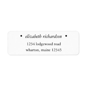 Personalized Minimalist-1 W&B  Label