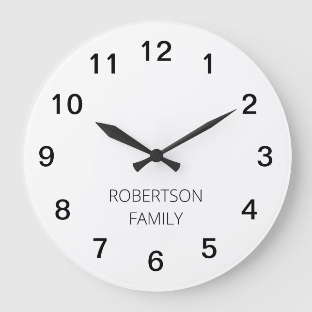 Personalized Minimalist Acrylic Wall Clock (Front)