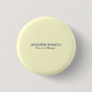 Personalized minimalist add your name cream color button