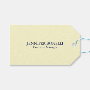 Personalized minimalist add your name cream color gift tags