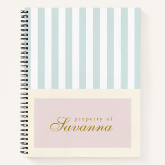 Personalized Minimalist Aesthetic Pastel Notebook