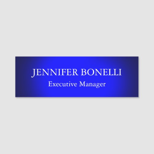 Personalized minimalist blue add your name name tag