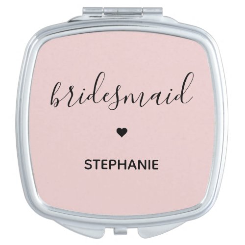 Personalized Minimalist Bridesmaid Custom Gifts Compact Mirror