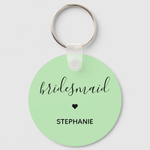 Personalized Minimalist Bridesmaid Custom Gifts  Keychain