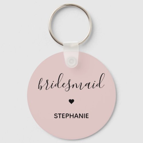 Personalized Minimalist Bridesmaid Custom Gifts Keychain