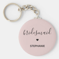 Personalized Minimalist Bridesmaid Custom Gifts Keychain