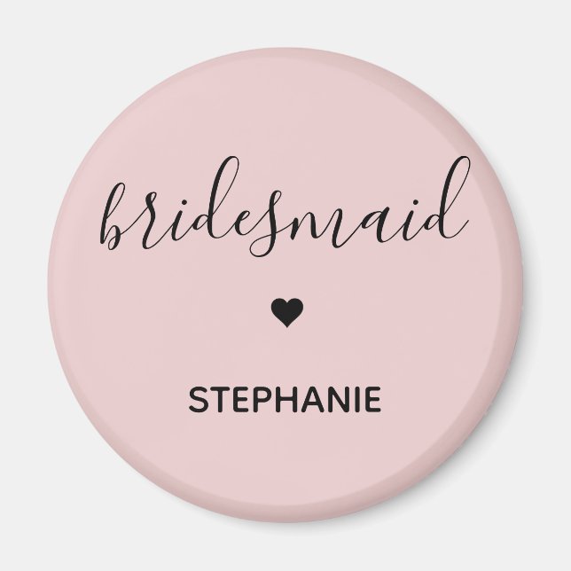 Personalized Minimalist Bridesmaid Custom Gifts Magnet (Front)