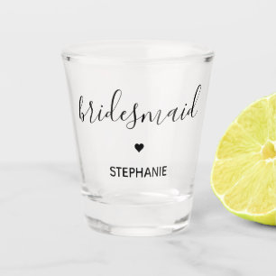 Personalized Minimalist Bridesmaid Custom Gifts Shot Glass