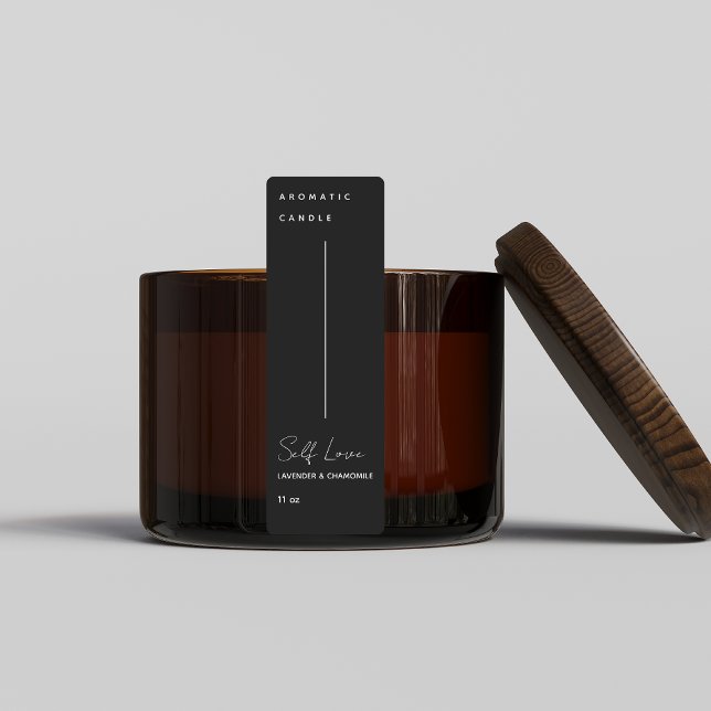 Personalized Minimalist Candle Black Label (Creator Uploaded)