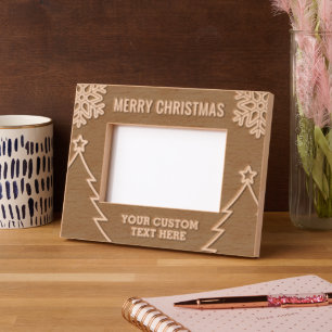 Personalized Minimalist Christmas Tree Festive Engraved Frames