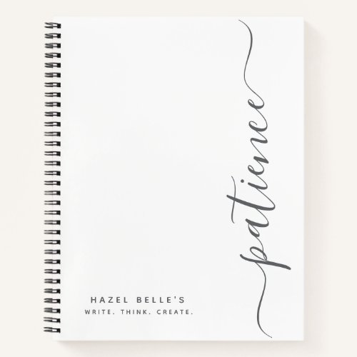 Personalized Minimalist Custom Name Spiral Notebook