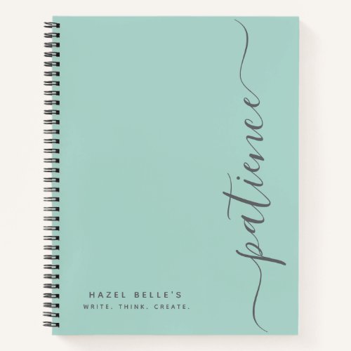 Personalized Minimalist Custom Name Spiral Notebook
