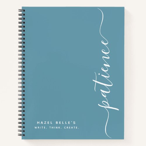 Personalized Minimalist Custom Name Spiral Notebook