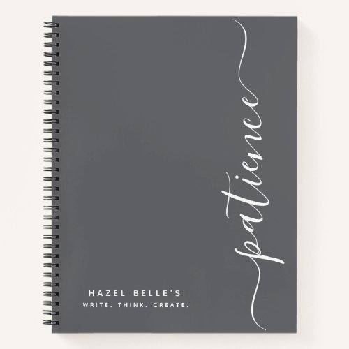 Personalized Minimalist Custom Name Spiral Notebook