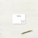 Personalized  Minimalist Cute Bunny Ears Easter Post-it Notes<br><div class="desc">Custom Minimalist Cute Bunny Ears Happy Easter</div>