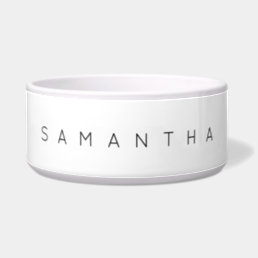 Personalized Minimalist Dog or Cat Pet Water Bowl