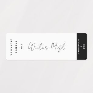 Personalized Minimalist Elegant Candle Label