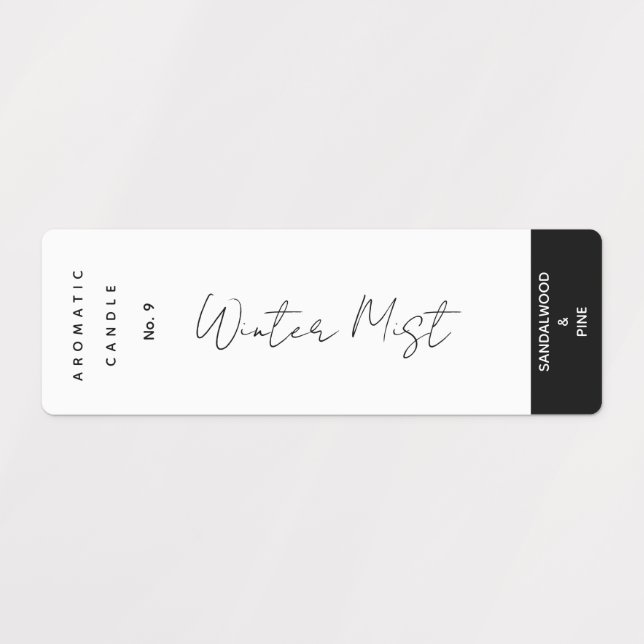 Personalized Minimalist Elegant Candle Label (Design 1)
