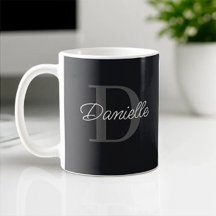 Personalized Minimalist  Elegant Monogram Initial Coffee Mug