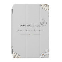 Personalized Minimalist Floral Butterfly iPad