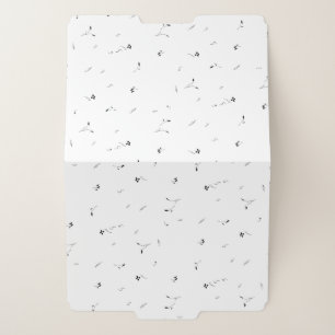 Personalized Minimalist Floral File Folder