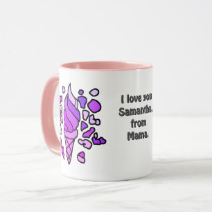 Personalized minimalist ice cream mug