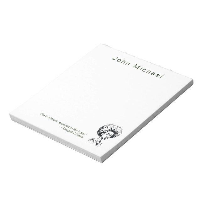 Personalized Minimalist Lineart  Notepad (Rotated)